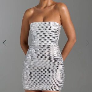 Oh Polly Elegant Silver Dress